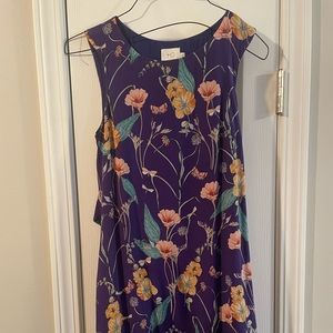 HD in Paris purple & vibrant flower mini dress